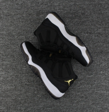 Women lack Gold Air Jordan 11 PRM Heiress Black Stingray Shoes - Click Image to Close